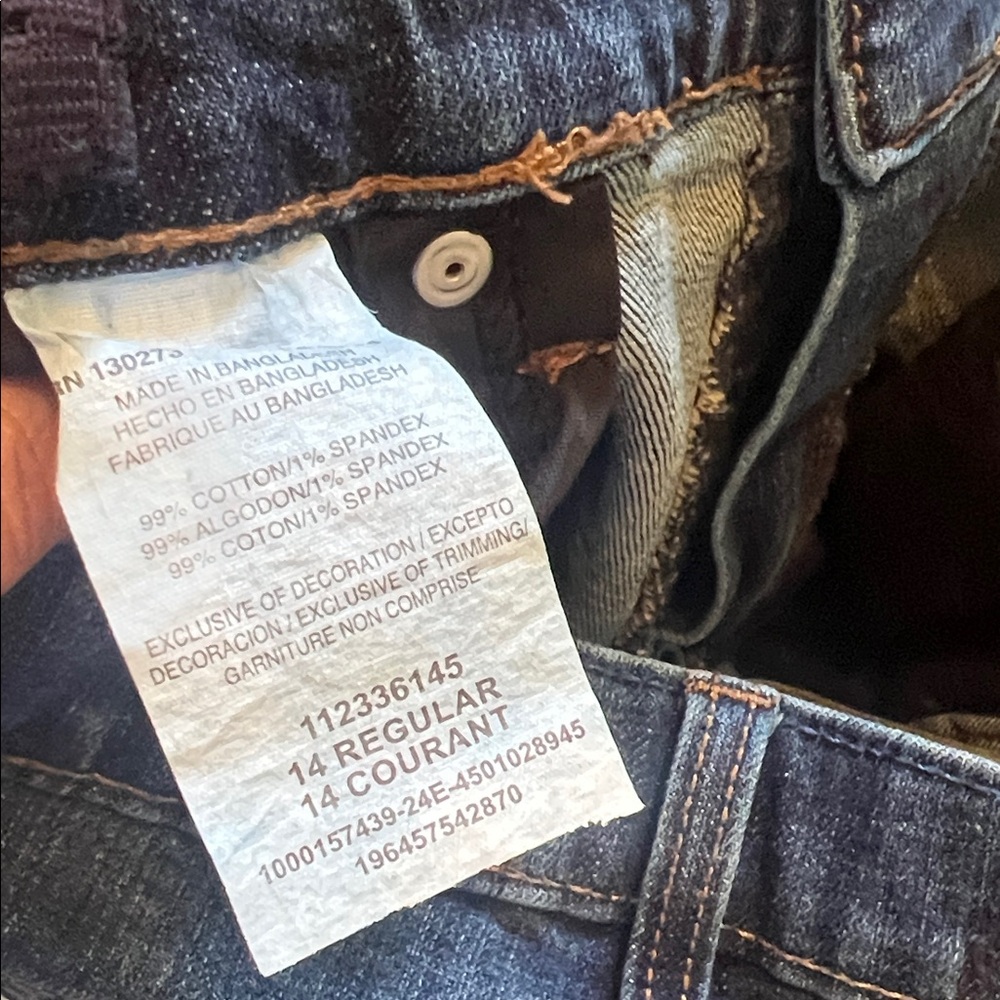 Boy’s Wrangler Retro Slim Boot Blue Denim Jeans adjustable waist 14 Regular - Picture 9 of 10